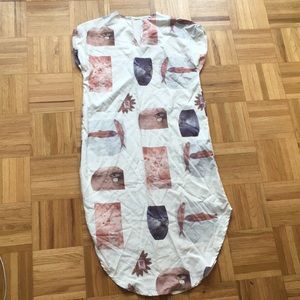 White dress with prints